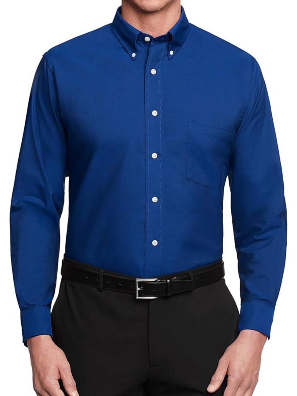 Men’s Van Heusen Long Sleeve Dress Shirt Oxford Solid 4XL No Tags